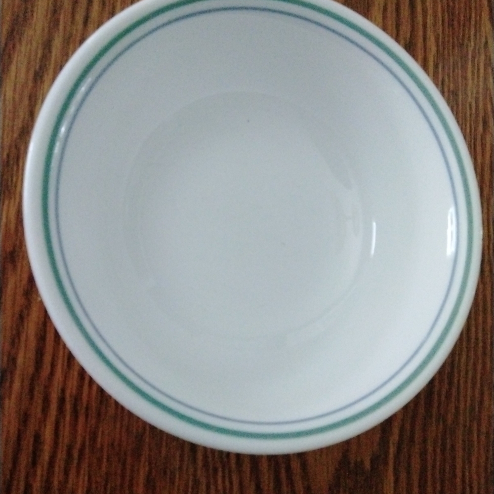 Vintage Corelle White Striped Cereal or Salad Bowl